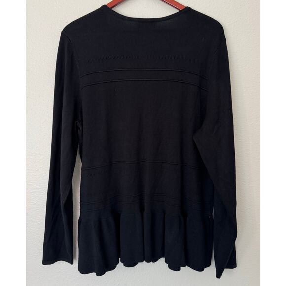 Jason Wu Black Long Sleeve Button Front Cardigan Size‎ XL NWOT - Picture 3 of 6